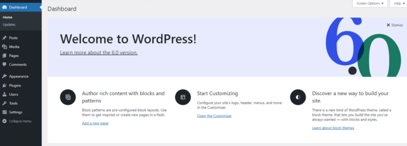 How to Start a Successful Blog With WordPress the Right Way | scalahosting wordpress dashboard